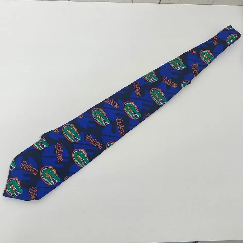 Florida Gators Football Merge Left  Orange Blue Neck Tie